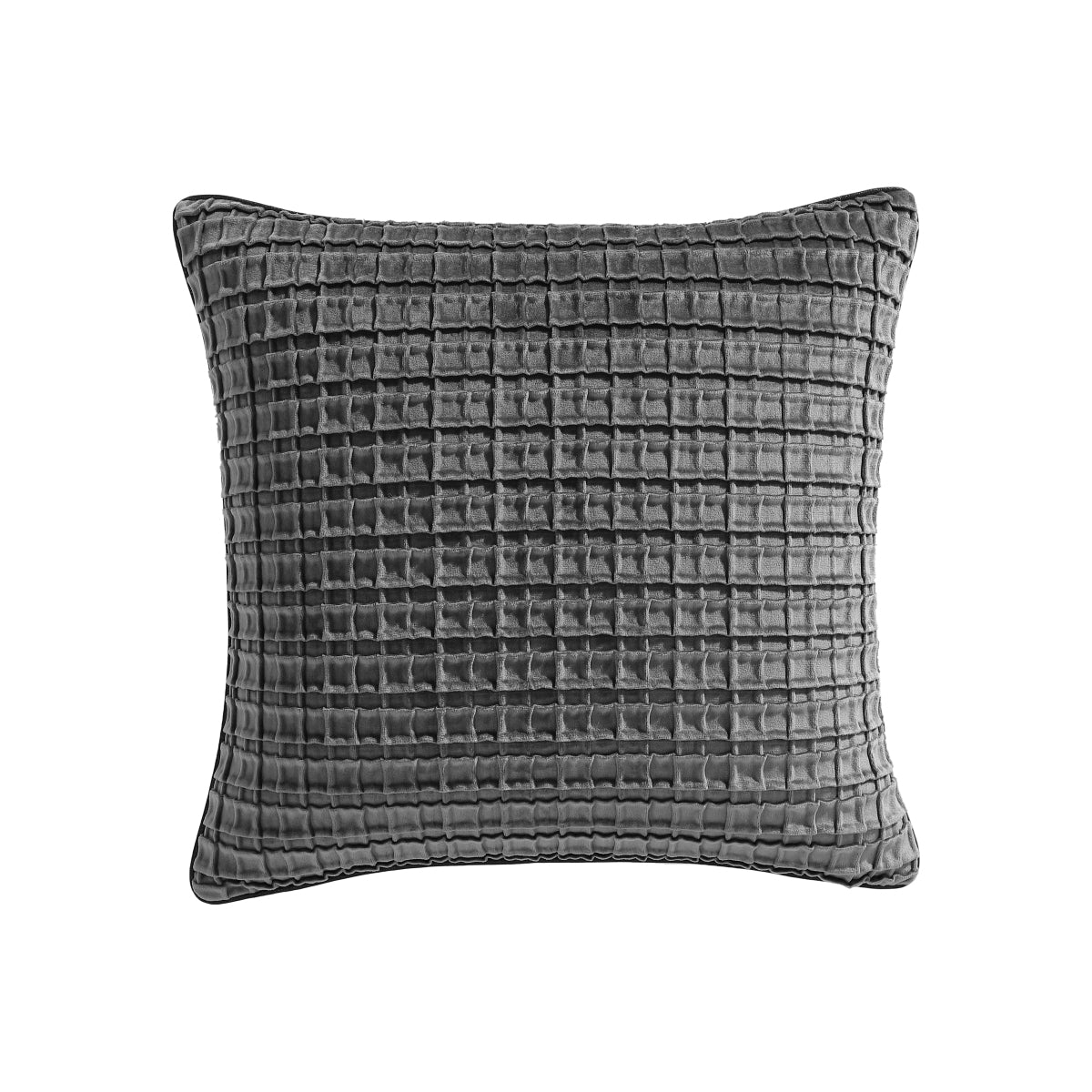 DAVINCI OPULENCE PINTUCKED VELVET ACCESSORIES GRANITE
