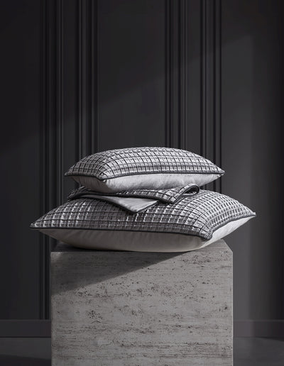DAVINCI OPULENCE PINTUCKED VELVET ACCESSORIES GRANITE