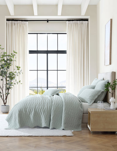 PRIVATE COLLECTION INDIANNA SAGE COVERLET SET