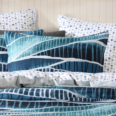 LOGAN & MASON HARBOR DENIM QUILT COVER SET