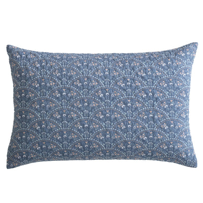 LOGAN & MASON HAZEL INDIGO QUILTED COVERLET SET