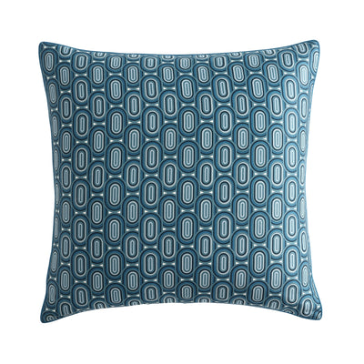 LOGAN & MASON PATHWAY TEAL QUILT COVER SET
