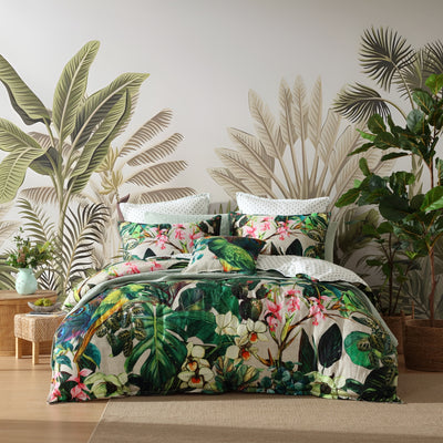 LOGAN & MASON PIPER FOREST QUILT COVER SET