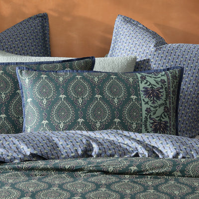 LOGAN & MASON PRIYA PINE QUILT COVER SET
