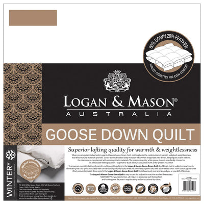 Logan and Mason 80/20 Goose Down and Feather Quilt