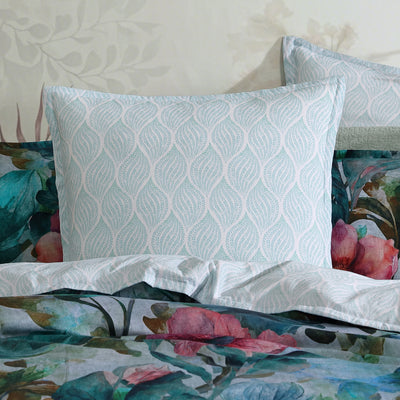 LOGAN & MASON VALENTINE TEAL QUILT COVER SET