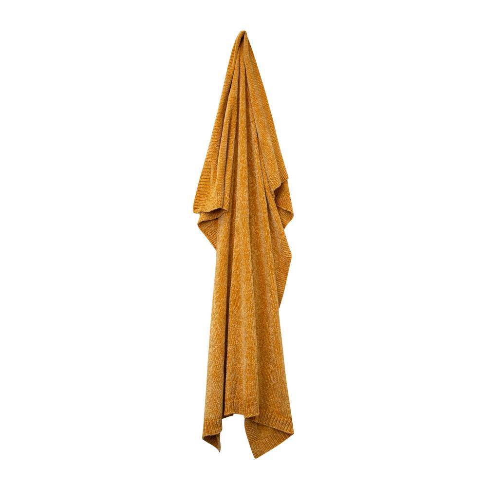 Leslie Chenille Throw 130x160cm Ochre