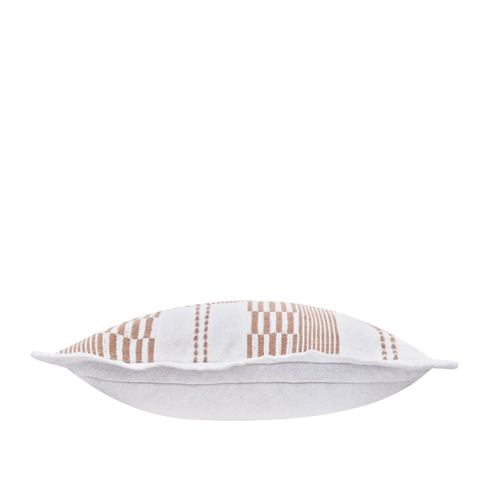 Lewis Cushion 50x50cm Nude & White