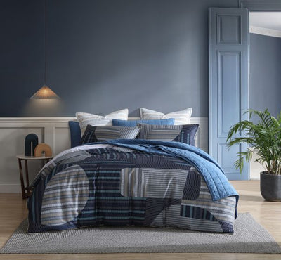 Logan and Mason Statham Quilt Cover Set Navy