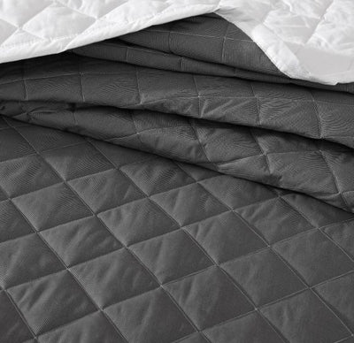 Logan and Mason Essex Bedspread Charcoal