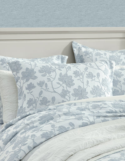 PRIVATE COLLECTION BLOOM DENIM QUILT COVER SET