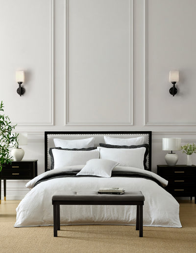 PRIVATE COLLECTION CATALINA  WHITE QUILT COVER SET