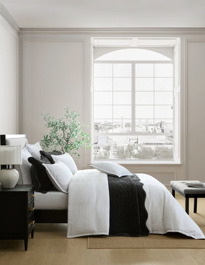 PRIVATE COLLECTION CATALINA  WHITE QUILT COVER SET