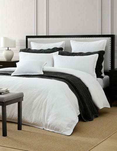 PRIVATE COLLECTION CATALINA  WHITE QUILT COVER SET