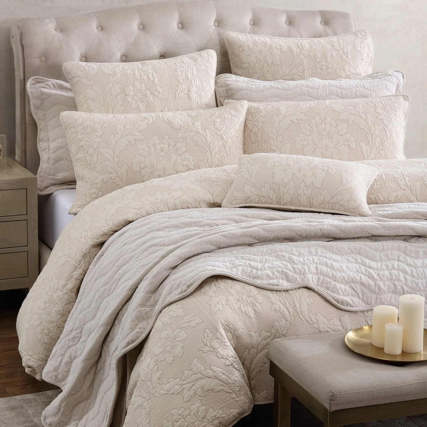 Private Collection Fleur Quilt Cover Set Sand