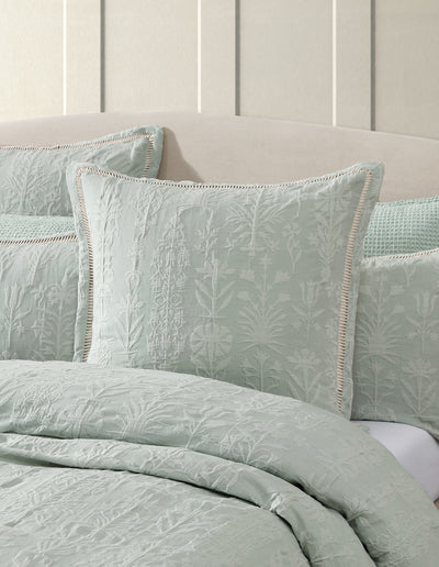 PRIVATE COLLECTION FLORENCE SAGE QUILT COVER SET