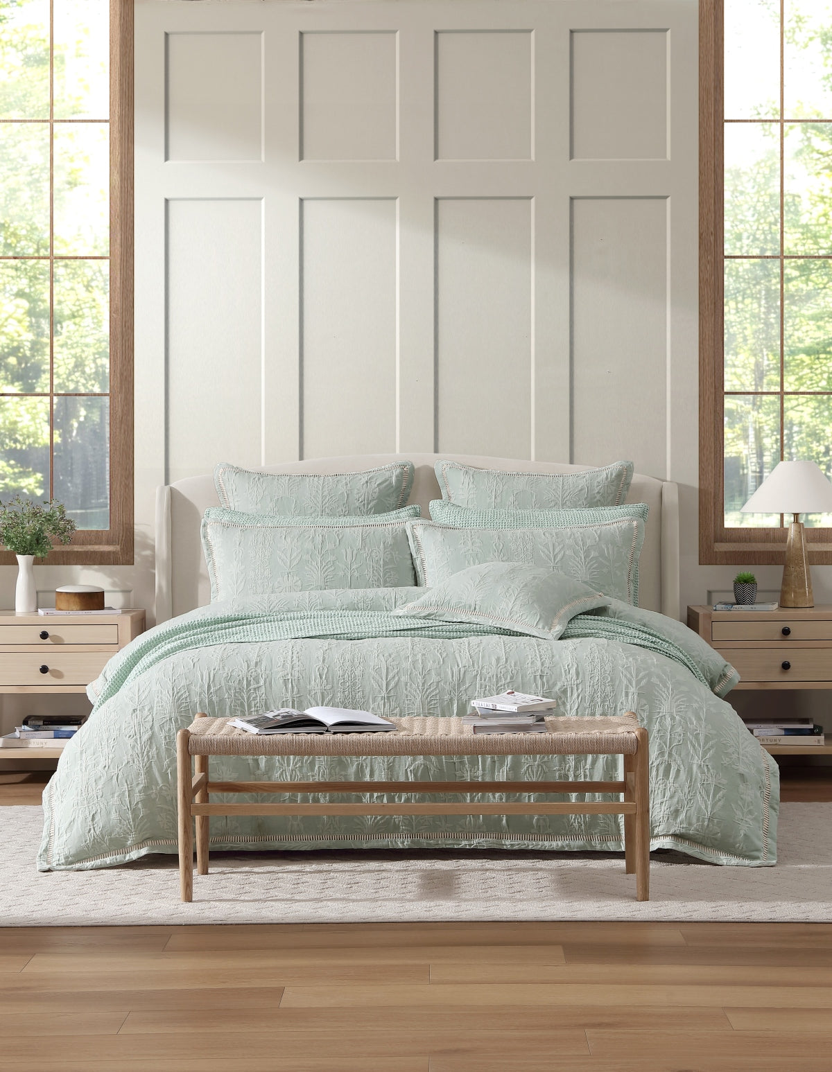 PRIVATE COLLECTION FLORENCE SAGE QUILT COVER SET