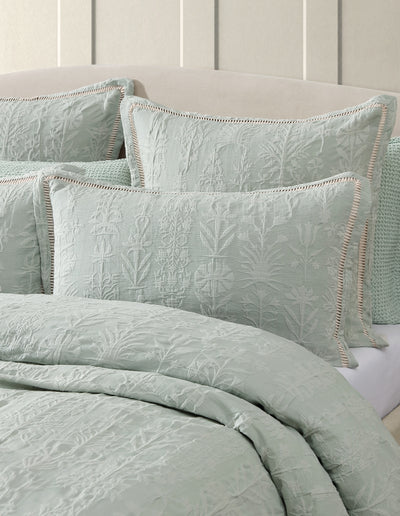 PRIVATE COLLECTION FLORENCE SAGE QUILT COVER SET