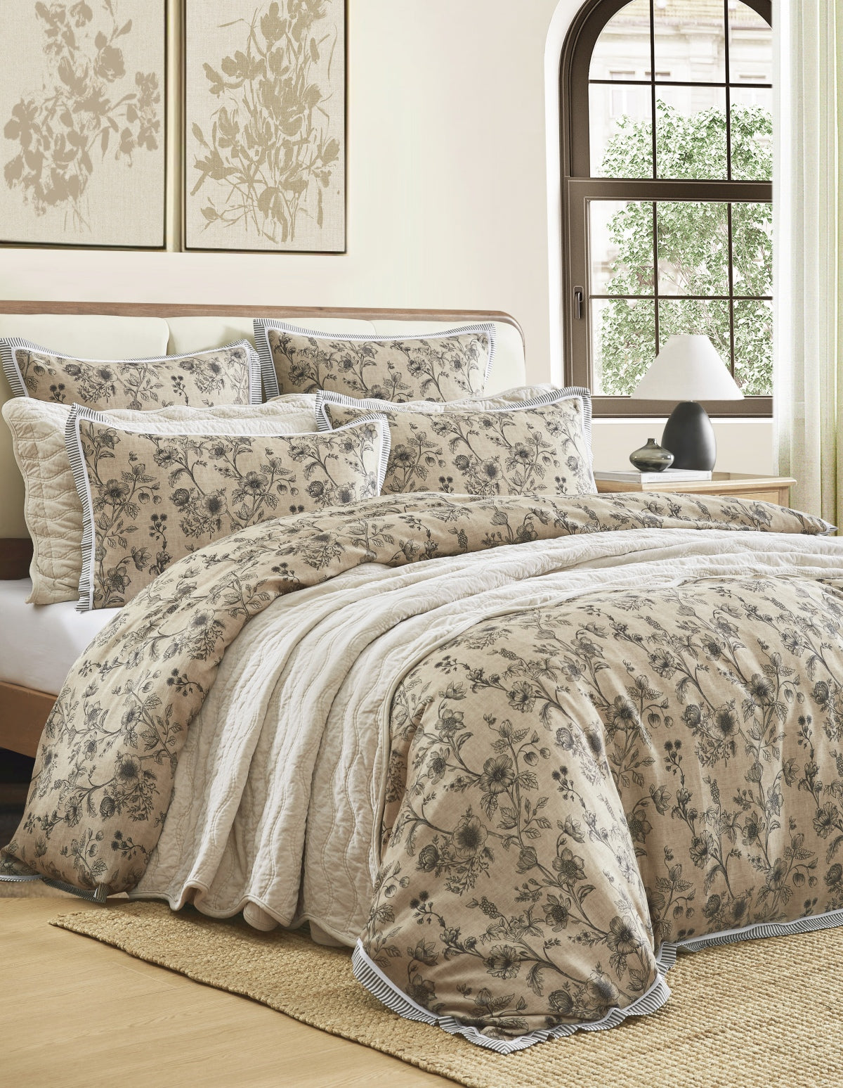 PRIVATE COLLECTION PERPETUA NATURAL QUILT COVER SET