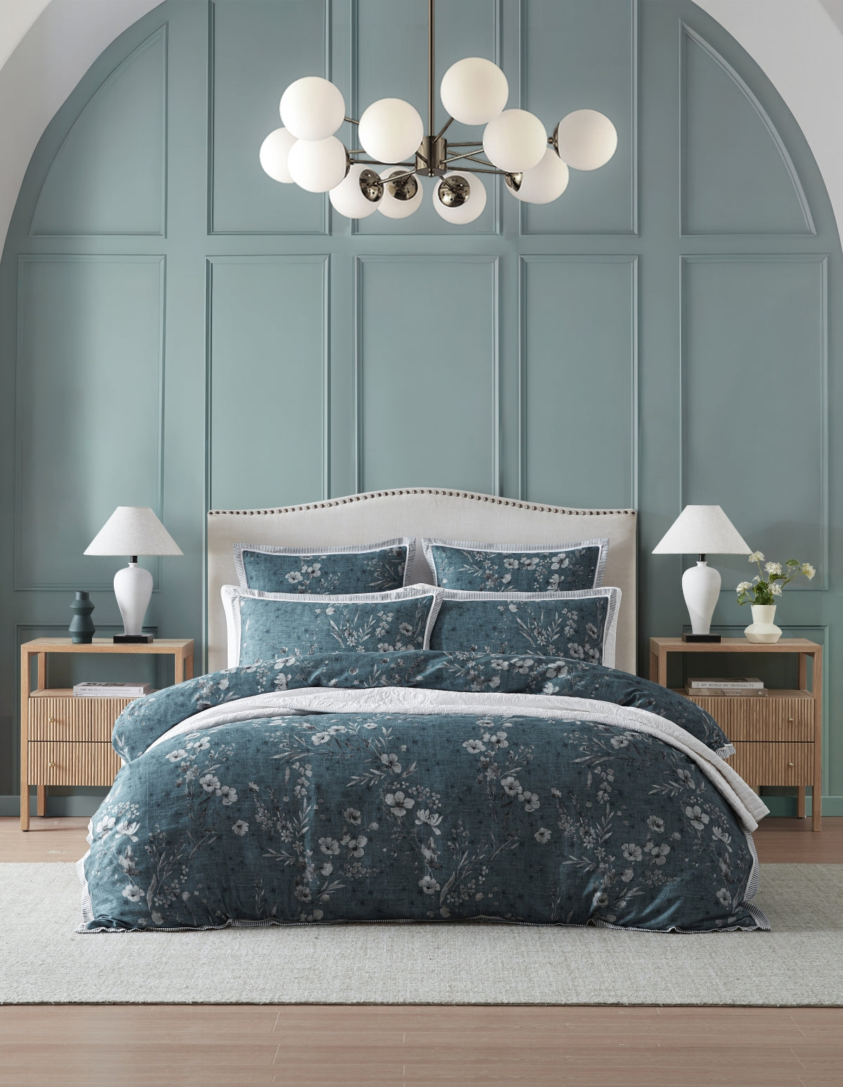 PRIVATE COLLECTION SAMARIA TEAL QUILT COVER SET