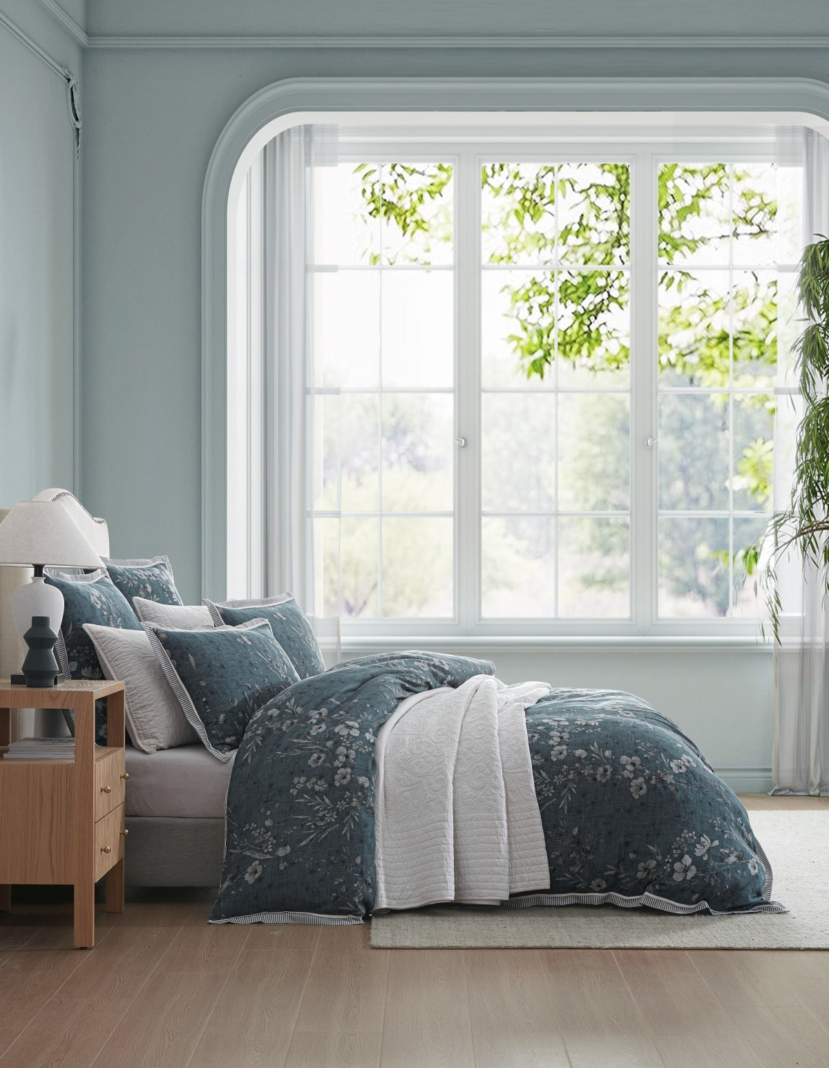 PRIVATE COLLECTION SAMARIA TEAL QUILT COVER SET