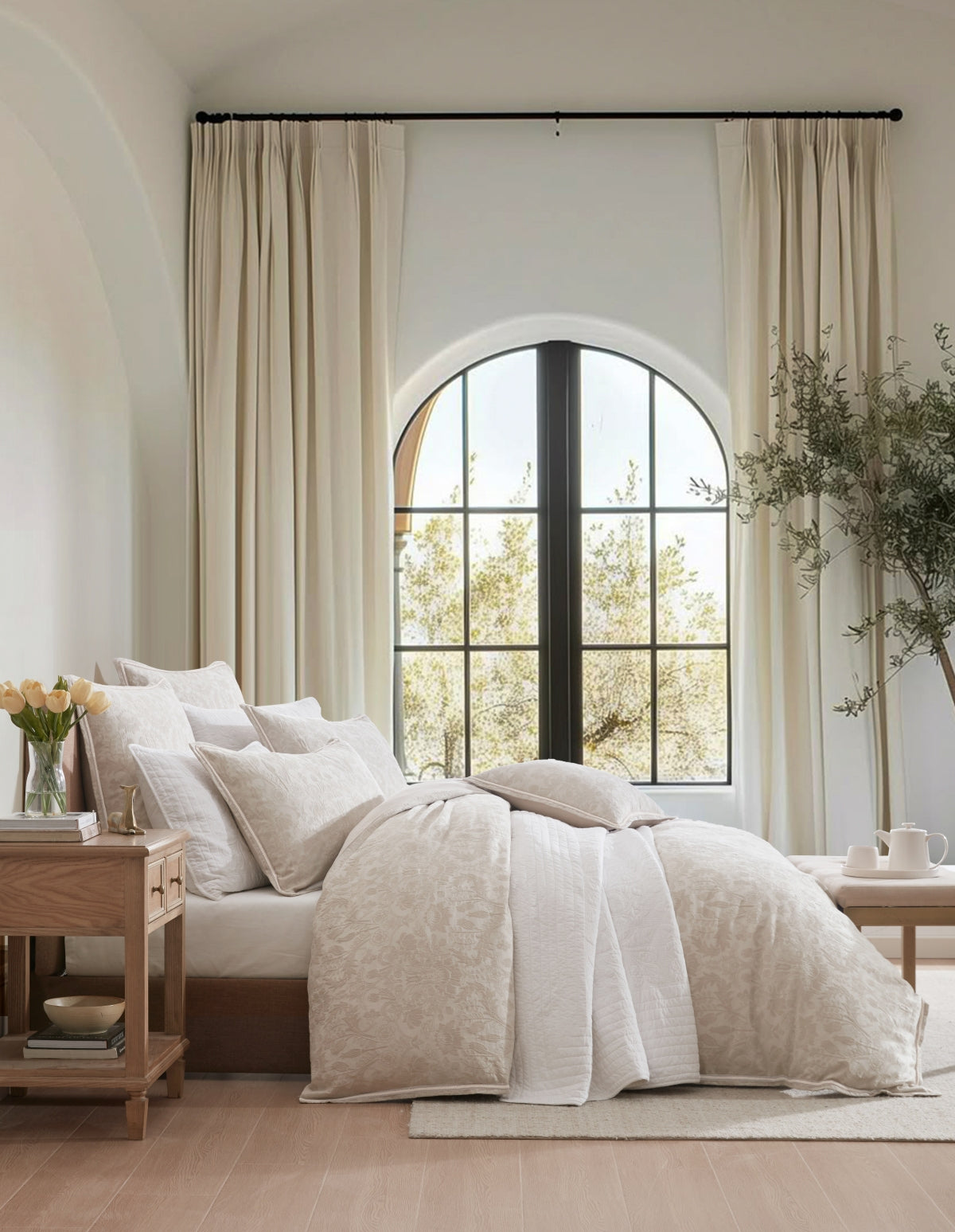 PRIVATE COLLECTION SAVANNA NATURAL QUILT COVER SET