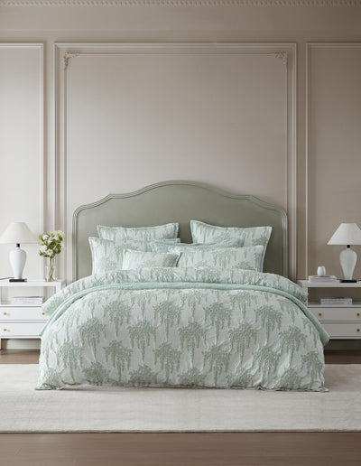 PRIVATE COLLECTION WISTERIA SAGE QUILT COVER SET
