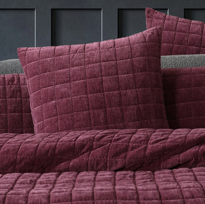 PLATINUM APOLLO PLUM QUILT COVER SET