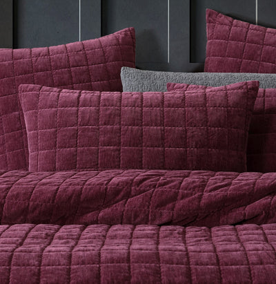 PLATINUM APOLLO PLUM QUILT COVER SET