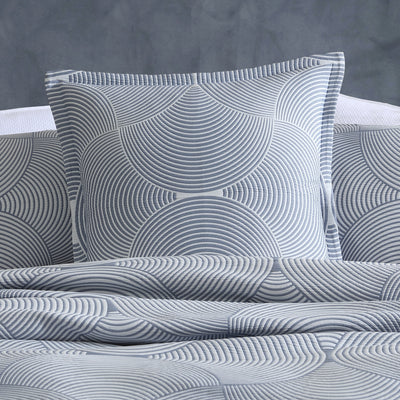 PLATINUM ARLO SLATE QUILT COVER SET