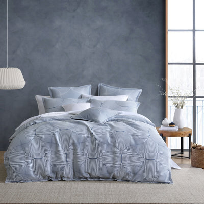 PLATINUM ARLO SLATE QUILT COVER SET