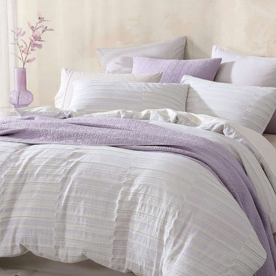 Logan and Mason Platinum Balmoral Quilt Cover Set Lilac