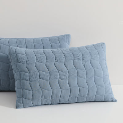 PLATINUM CASCADE SLATE COVERLET SET