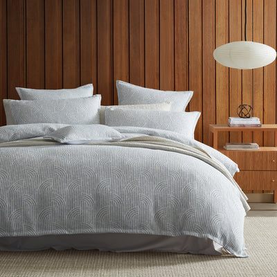 PLATINUM FRESCO SLATE QUILT COVER SET