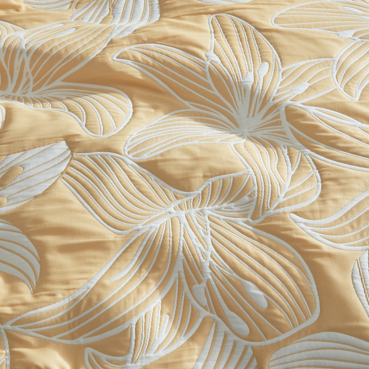PLATINUM GRACE MUSTARD QUILT COVER SET