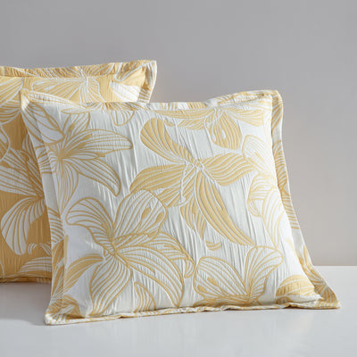 PLATINUM GRACE MUSTARD QUILT COVER SET