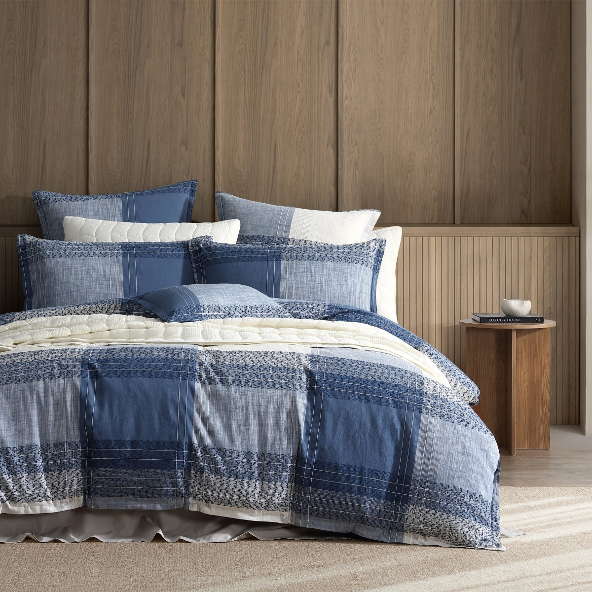 PLATINUM HERITAGE SLATE QUILT COVER SET