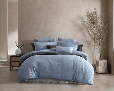 PLATINUM KAIA SLATE QUILT COVER SET