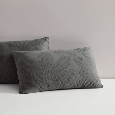 PLATINUM MOANA CHARCOAL QUILT COVER SET