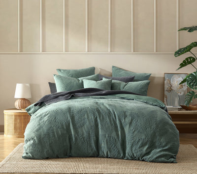 PLATINUM MOANA CILANTRO QUILT COVER SET