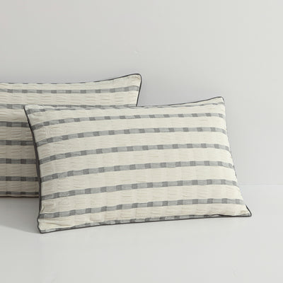 PLATINUM SYCAMORE CHARCOAL  QUILT COVER SET
