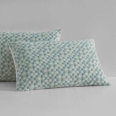 PLATINUM TESSELLATE AEGEAN QUILT COVER SET