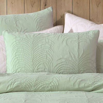 Platinum Tropicana Quilt Cover set sage