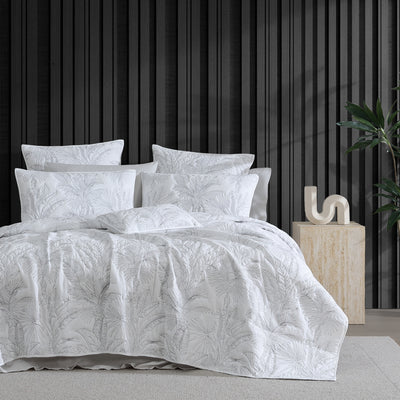 PLATINUM TROPICA WHITE  COVERLET SET