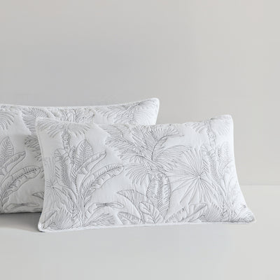 PLATINUM TROPICA WHITE  COVERLET SET