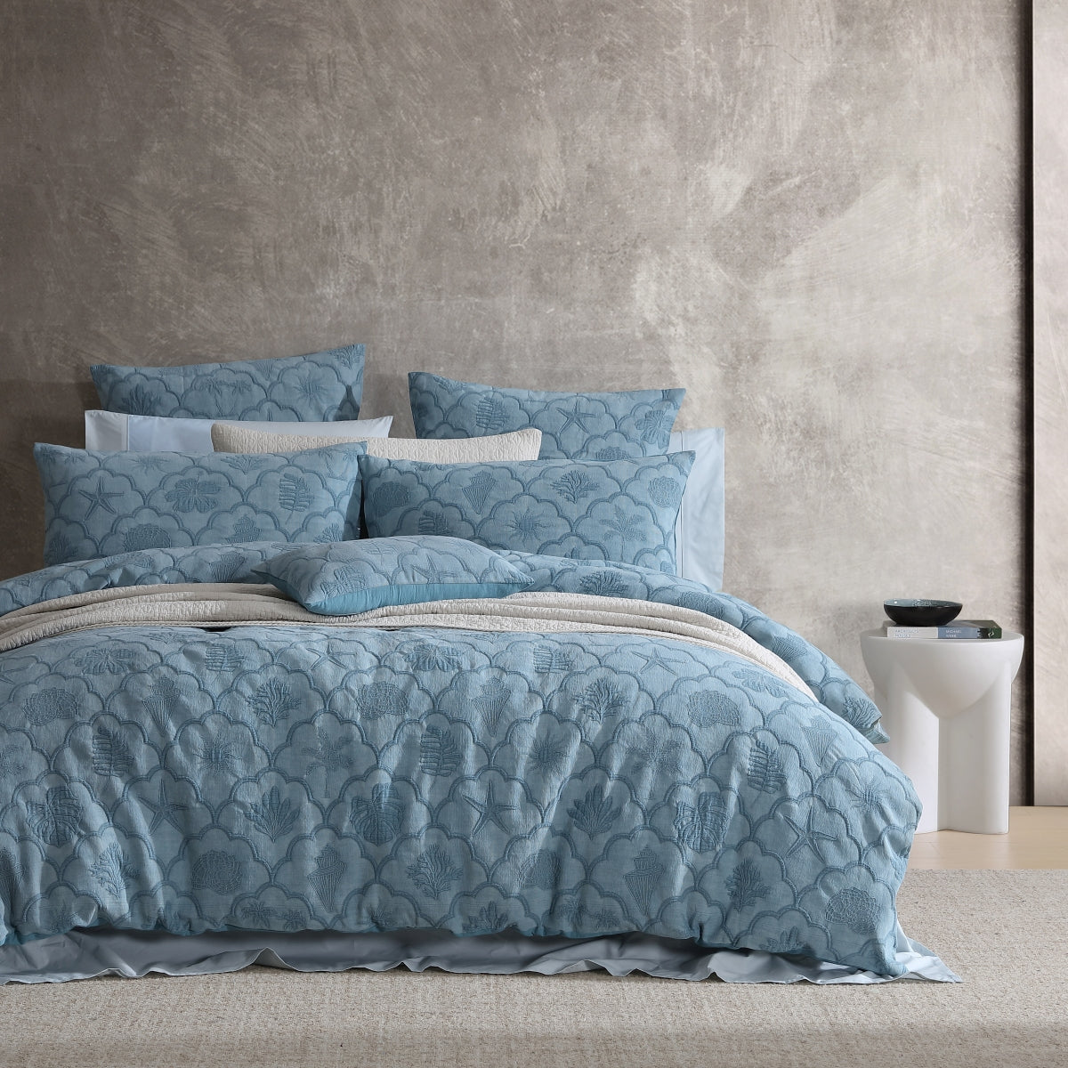 PLATINUM VENICE AEGEAN  QUILT COVER SET