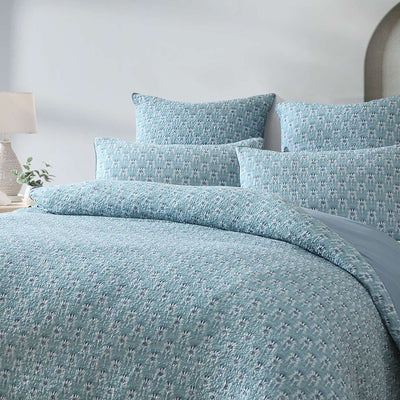 Logan and Mason Platinum Santa Fe Quilt Cover Set Teal