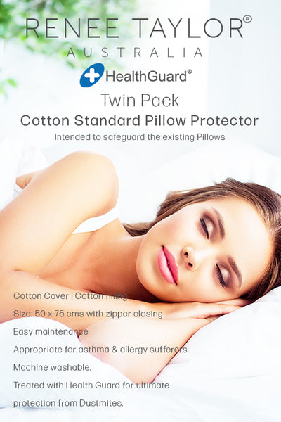 Pillow Protectors Cotton Twin pack