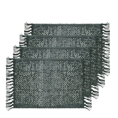 Rowan Jute Placemat 4 pack 33x48cm Evergreen