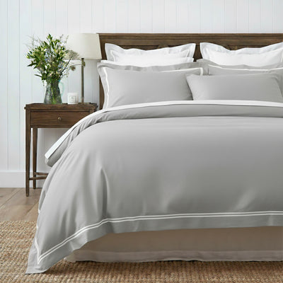 Strada Egyptian Cotton 1000 Thread count Quilt Cover Set Silver White